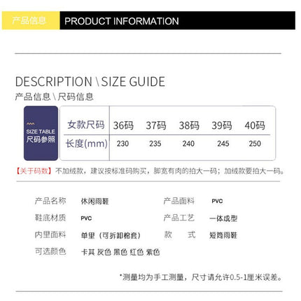 2026 Cross-Border Short-Tube Women's Outdoor Waterproof Rain Boots, Wear-Resistant Low-Top Rain Boots, Rubber Boots, Women's Water Shoes
