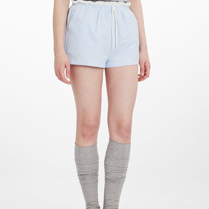HeyHenry Striped Double Waist Design Casual Shorts Women American Style Hot Girl High Waist Loose Super Short Hot Pants
