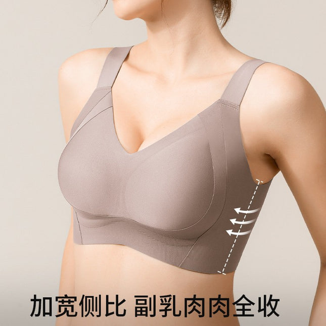 plus size Adjustable Upper-support Underwear Anti-sagging Large Chest Small Bra Full Cup Non-marking Comfortable Bra