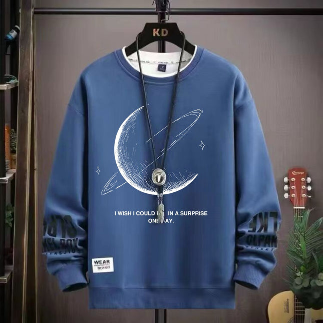 Junior High School Student Sweatshirt Men's T-Shirt Inner Wear Youth Spring & Fall New Style High School Student Spring Bottoming Shirt Big Children's Men's Clothing