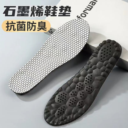 Graphene Insole Antibacterial Deodorant Massage Sports Shock Absorption Comfortable Sweat Absorbing Breathable High Elastic Foot Arch Support Not Tired Feet