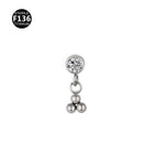 Teeth m0.9 / Three ball pendant silver (head only)