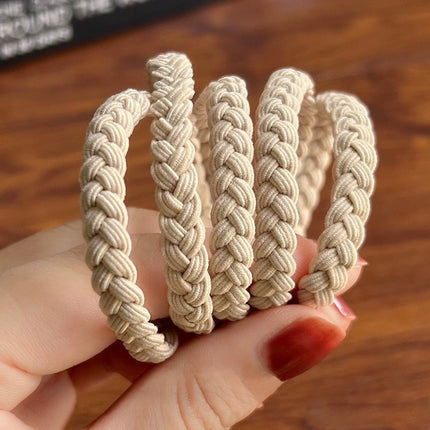 High-End Black Ponytail Hair Rope, Durable Large Intestine Hair Tie, Small Intestine Headband, Scalp Band, Headband, Women's Hair Accessories, Leather Case