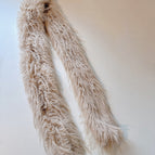 Fashionable long hair plus long beige / 180x15cm