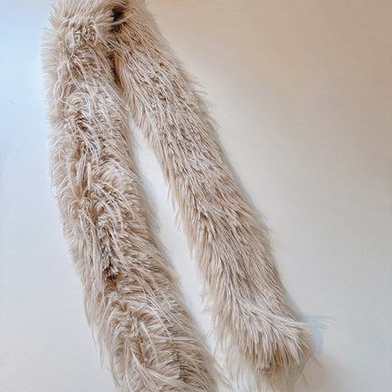 Super Long Long Wool Fluffy Scarf Women's Fashionable Matching Winter Warm Neck Warm Cold Fashionable Niche European and American