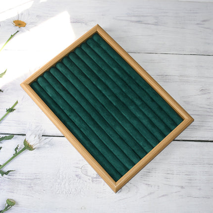 Walnut Color Jewelry Tray Ring Storage Box Solid Wood Ring Plate Earrings Earrings Bracelet Display Jewelry Display Rack