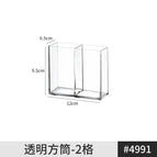 4991. transparent square tube-2 compartments with 8182 snap buckle pair ps high transparency
