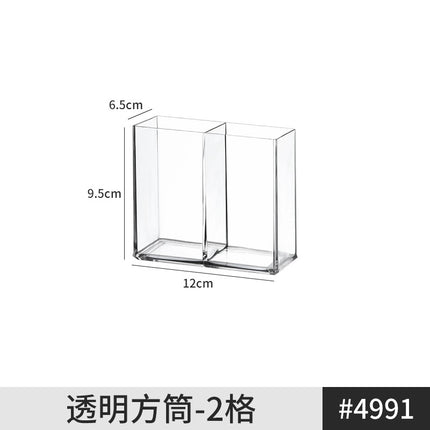 Desktop Wall Hanging Storage Box with Transparent Acrylic Cosmetics Bathroom Stationery Station Kitchen Storage Rack Bedside