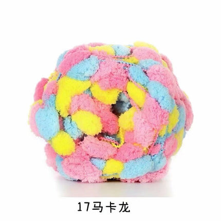 Big ball ball coarse wool round thread loop crochet sofa cushion carpet cushion handmade DIY woven material bag