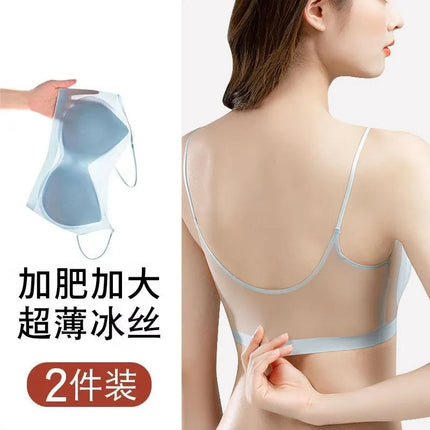 Summer Mesh Thin Non-marking Sling Underwear Women's Beautiful Back Breathable Push-up Anti-sagging plus size Bra for Women