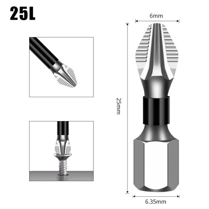 K5 Anti-Slip Bit S2 Magnetic 5A Black Anti-Slip Cross Bit Hand Electric Drill Electric Screwdriver High Hardness
