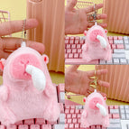 Bead chain style / Light pink white nose capibala