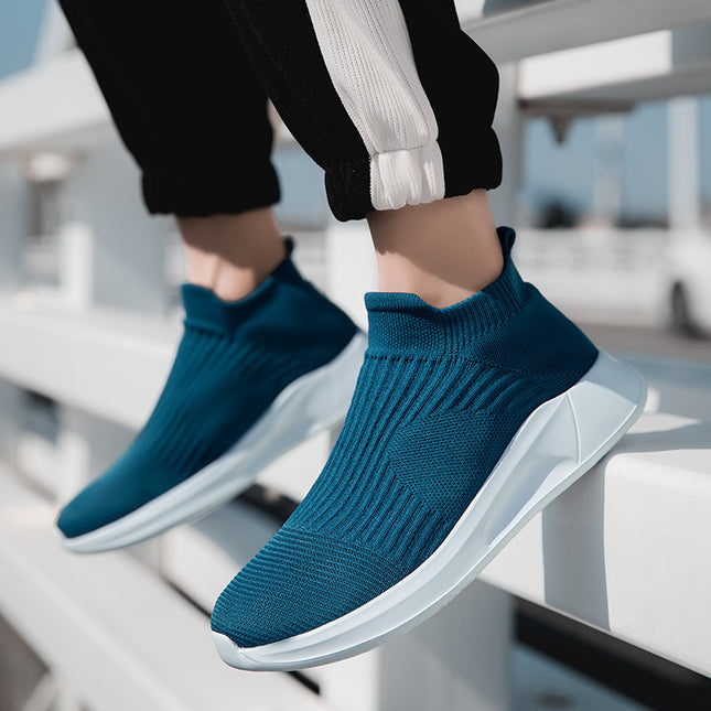 Spring and Summer New Slip-On Casual Shoes for Couples, Sports Lazy Mesh Shoes, Thick-Soled Simple Trendy Shoes