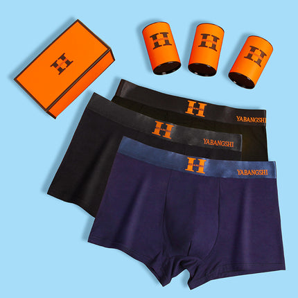 HOT Magnet Temperature Sense Technology Men's Underwear Boxers Breathable Boys' Boxers Shorts Gift Box Canned