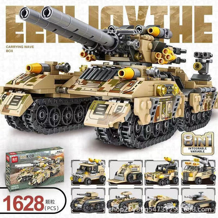 Compatible Lego bricks military tank armored car fighter puzzle assembled boys children's toys gift wholesale