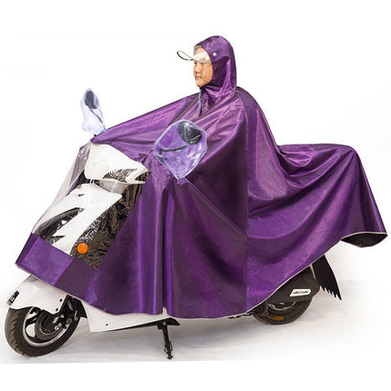 Raincoat Electric Car Long Full-Body All-In-One Parent-Child Raincoat Double Cycling Thickeneded Rainproof Electric Vehicle Poncho