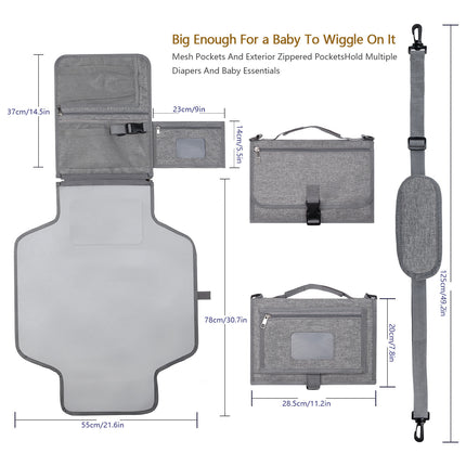 [Low Price Big Sale] Portable Baby Diaper Pad Supplies Outdoor Travel Folding Diapers Include Shoulder Strap Wet Wipes