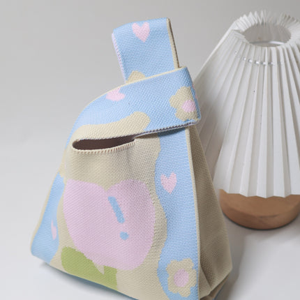 110g Baby Birthday Gift Bag Holiday Knitted Gift Bag Kidsren's First Birthday Party Handbag Gift Knitted Bag