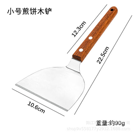 Triangle Stainless Steel Teppanyaki Grilling Shovel Multi-use Steak Hand-held Pancake Shovel Restaurant Teppanyaki Cuisine Gadget