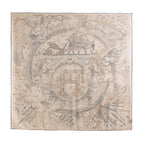 Fhz25-90018-1 handmade roll-double-sided towel blues art / 132*132cm