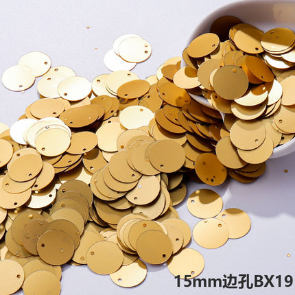 15mm round side hole bright piece hanging piece dance clothing bags and other clothing accessories diy accessories belly dance decorative piece
