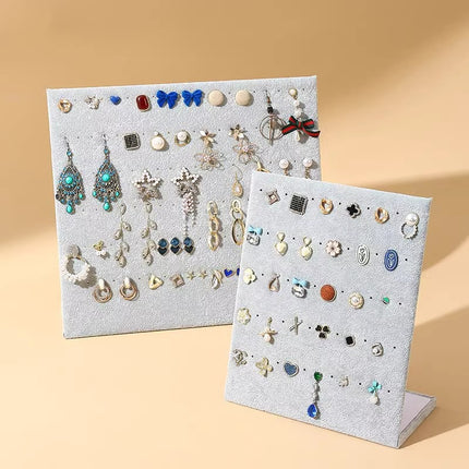 In-Stock Velvet Earring and Stud Display Board Necklace Bracelet Storage Rack Creative Jewelry Rack Accessory Stall Live Streaming Rack