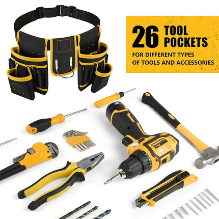 Cross-border multifunctional adjustable multi-pocket strong magnetic repair kit waist bag tool storage belt waist bag wholesale