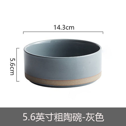 Ceramic Straight Plate Flat Bottom Deep Plate Soup Plate Japanese Seafood Plate Dish Plate Dessert Plate Nest Plate Simple Salad Bowl