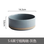 5.6inch stoneware bowl - gray