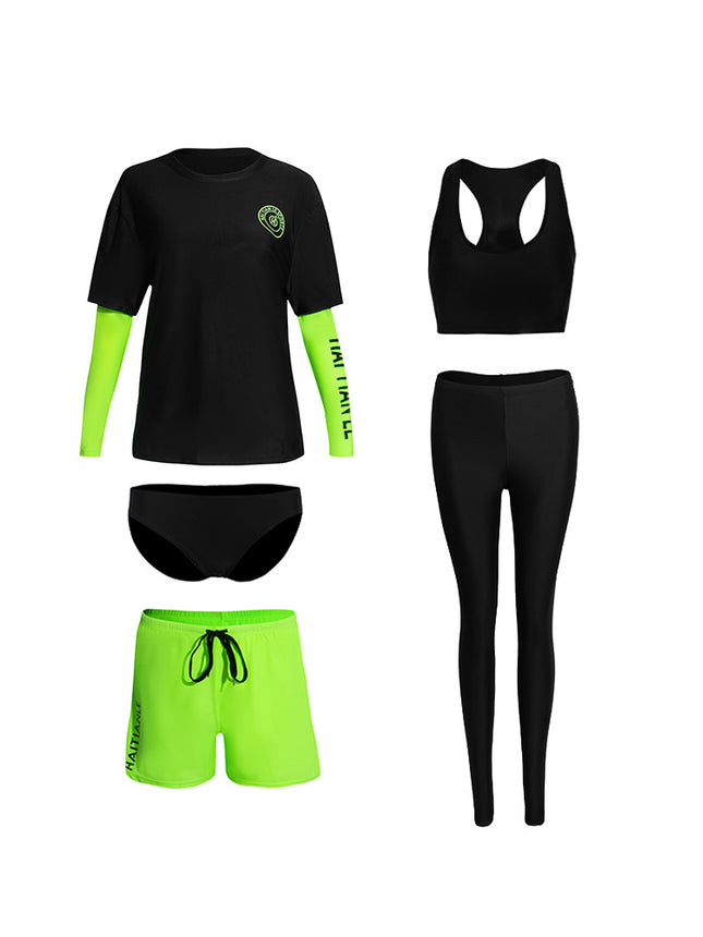 2024 New Swimsuit Split Long-Sleeved Trousers Suit Quick-Drying Wetsuit Surfing Sun Protection Clothing Conservative Jellyfish Suit