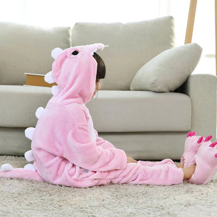 Fruit Green Dinosaur Cartoon One-Piece Pajamas Direct from Manufacturer Autumn and Winter Flannel Loungewear Wholesale Dropshipping Warm