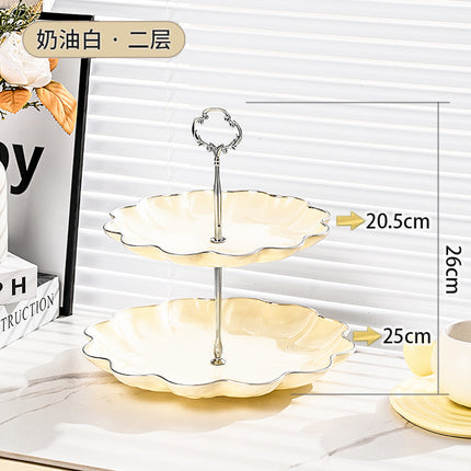 Fruit plate living room home coffee table multi-layer afternoon tea dessert cake plate dessert front desk display shelf light luxury