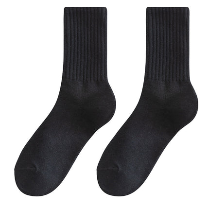 Socks Women's Ins Trendy All-Match Japanese Style Solid Color Medium Long Barrel High-Face Value Fried Street Autumn and Winter Sports Deodorant Stinky Stacking Stocking Stacking Stocking Stocking Stocking Stocking Stocking S