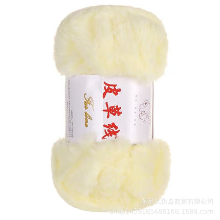 Nine-color bird thick fur line imitation fur fluff line long hair mink hat handmade scarf knitting diy wool ball