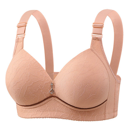 Cross-border New plus size Comfortable Breathable Non-rimless Women's Underwear Thin Cup Gap chubby girl Bra