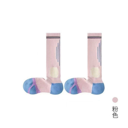 Pressure Calf Socks for Women, Spring and Summer Long-Tube Towel Bottom Sweat-Absorbent and Breathable Women's Special Yoga Sports Running Socks