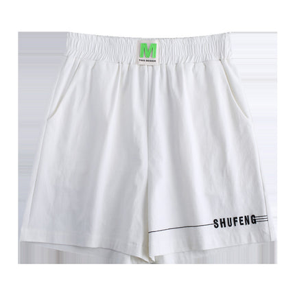 elastic waist plus size slightly fat mm black outer shorts women's high waist summer ladies bottoming hot pants live hot