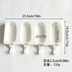 4 even oval ice cream-white