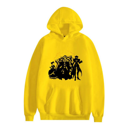 Cross-border overlord peripheral hoodie cartoon cartoon print autumn and winter men's and women's hooded sweater