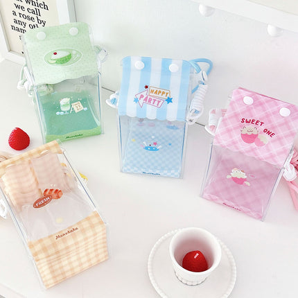 Original Cute Milk Carton Baby Bag, Blind Box Vinyl Storage Bag, Decorative Bag for Outing Baby, Portable Bag