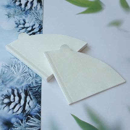 102 Coffee Filter Paper Drip Filter Cup V60 Coffee Powder Filter Paper Hanging Ear Pot Conical Round Bowl-Shaped Coffee Machine Filter Paper