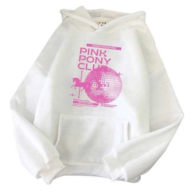 Chappell Roan Pink Pony Club Hoodie Chappell Roan Fan Gift Harajuku Cover