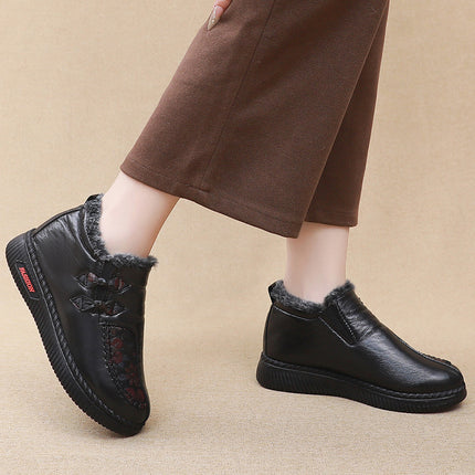 Old Beijing cloth shoes old man cotton shoes winter grandma warm non-slip middle-aged old lady fleece-lined women's shoes mother shoes