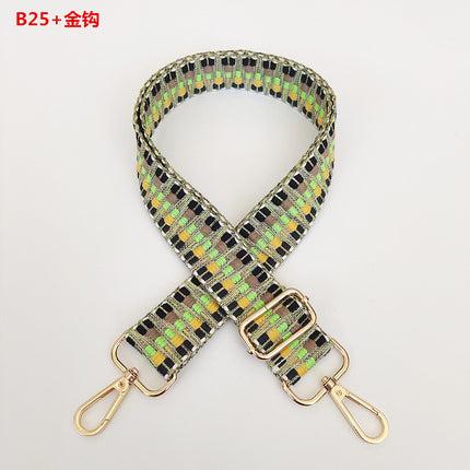 New Shoulder Strap Accessories Woven Strap for Women's Bags Wide Shoulder Strap Single Shoulder Crossbody Extended Strap Adjustable Bag Strap Embroidery Color Contrast
