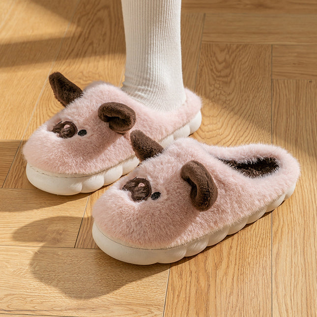 Cixi Cotton Slippers for Women, Spring, Autumn and Winter Home Use, Indoor Non-Slip Couple Home Warm Winter Plush Men's Slippers