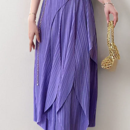 Tea Break French dress Summer Women's High-end Sense Slimming Slight Fat Skirt Shenzhen Nanyou High-end Women's Foreign Trade