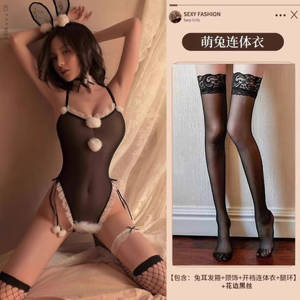 Sexy Lingerie for Women, Sexy Bunny Girl Jumpsuit, Uniform Temptation, Role Play, Hot Passion Suit Qqny