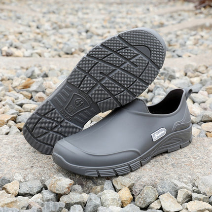 New Low-Cut Men's Rain Boots, Non-Slip, Waterproof and Wear-Resistant, Short Rubber Shoes for Outer Wear, Kitchen Work, Fishing Waterproof Boots for Men