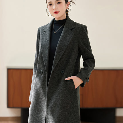 Cross-Border Autumn and Winter New Long-Style Suits, Professional Attire for Women, Mid-Length Fashionable Design, High-End Suit Sets