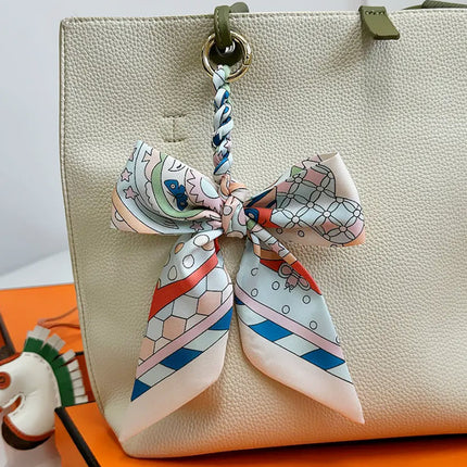 High-grade Handbag Handle Ribbon Bag Handle Handle Accessories Silk Scarf Handbag Tie Bag with Decorative Ribbon Pendant